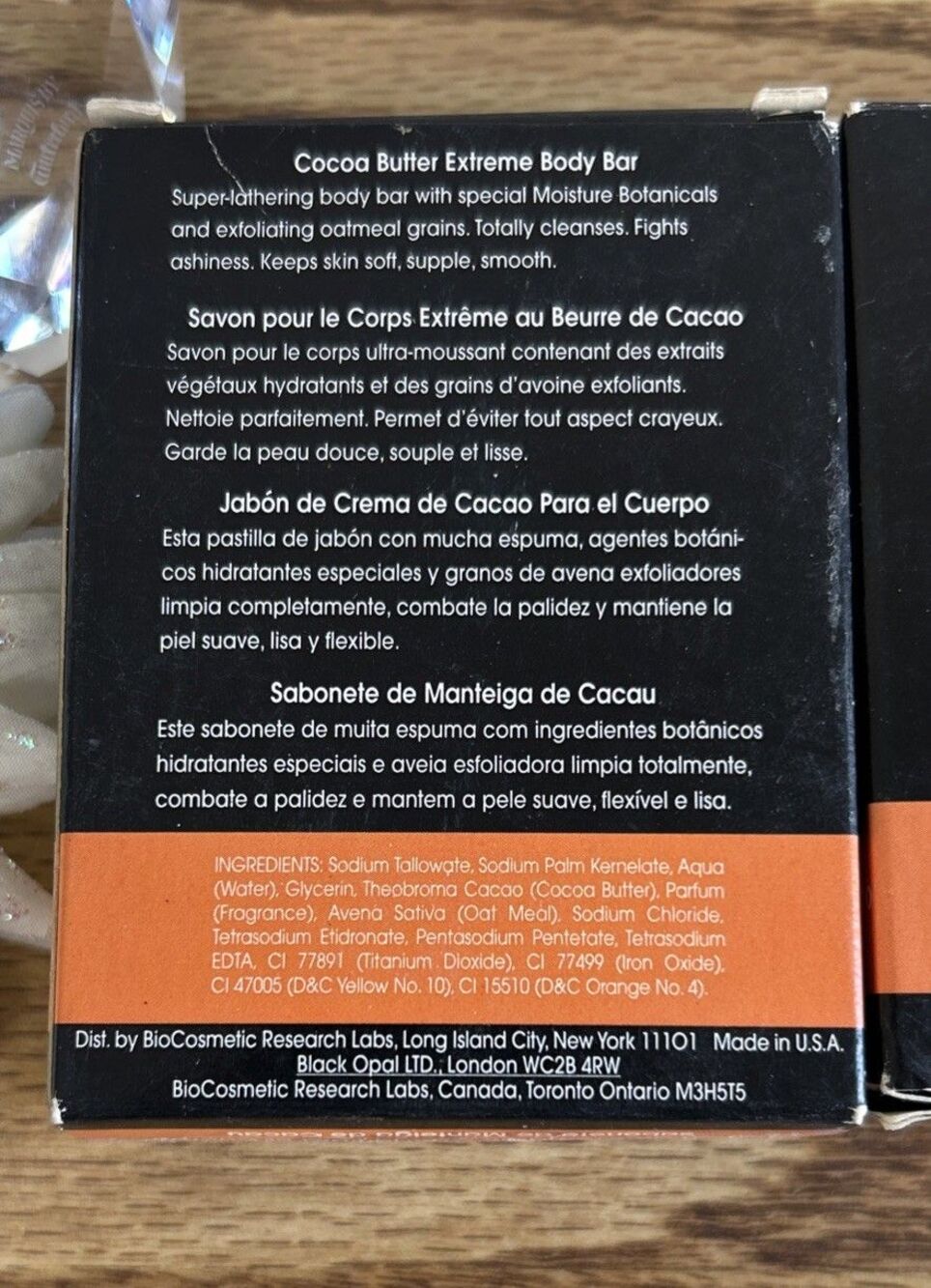 2 Pack Black Opal Cocoa Butter Extreme Body Bar Soap 3.5oz Moisture Fast Ship - Picture 2 of 2